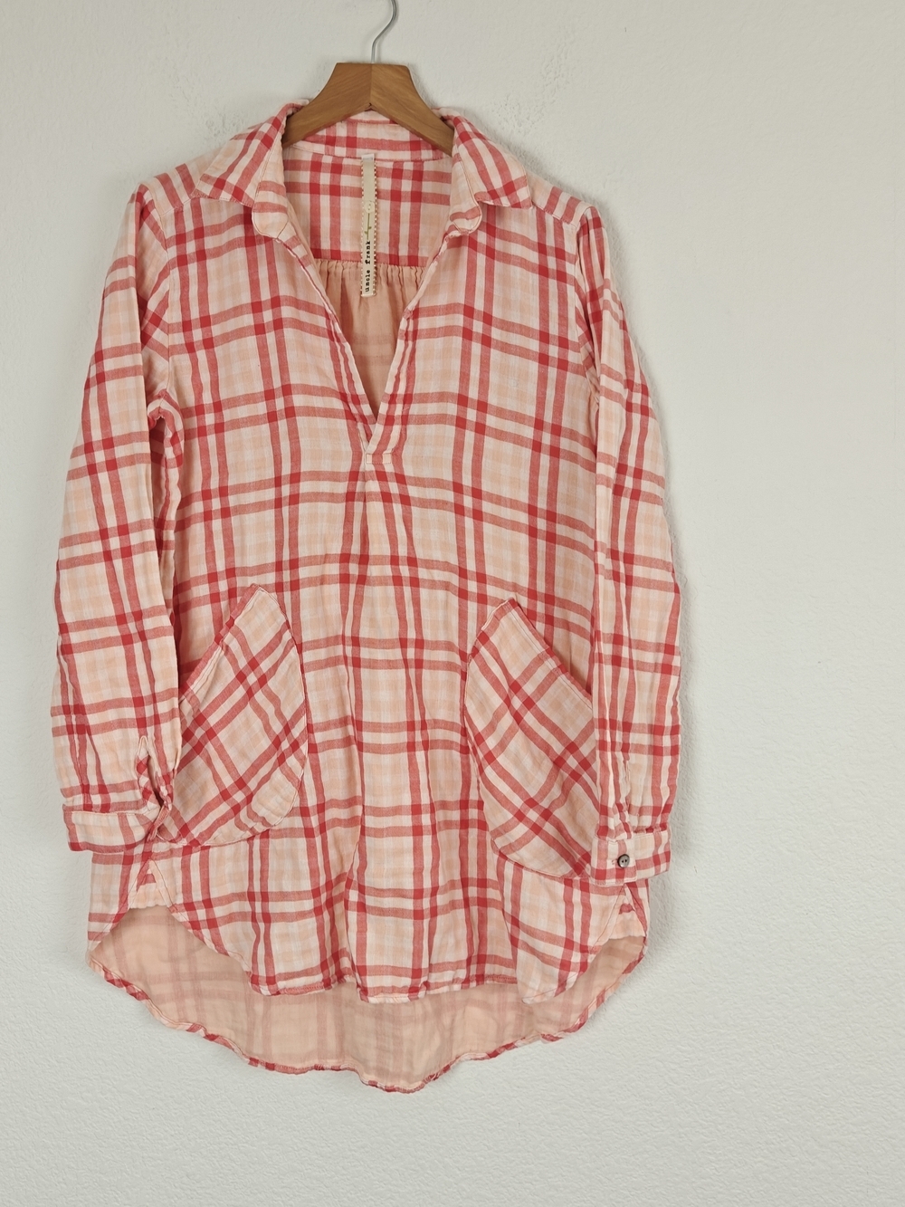 Uncle Frank Oversized Plaid Long Sleev Shirt | Cozy Chic Layering Essential Sz S